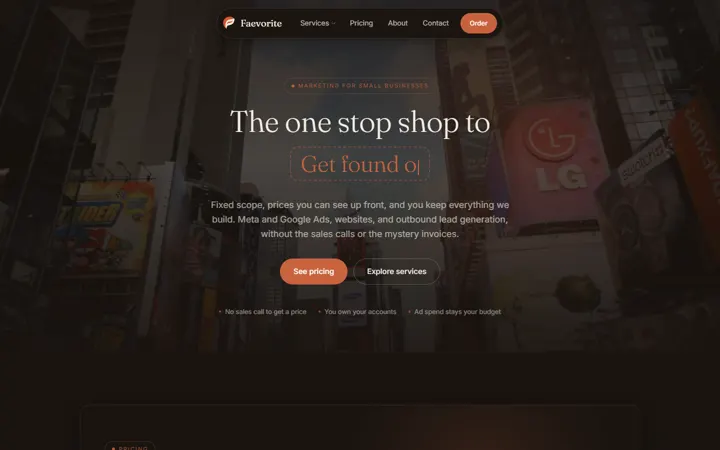 Faevorite: Marketing agency